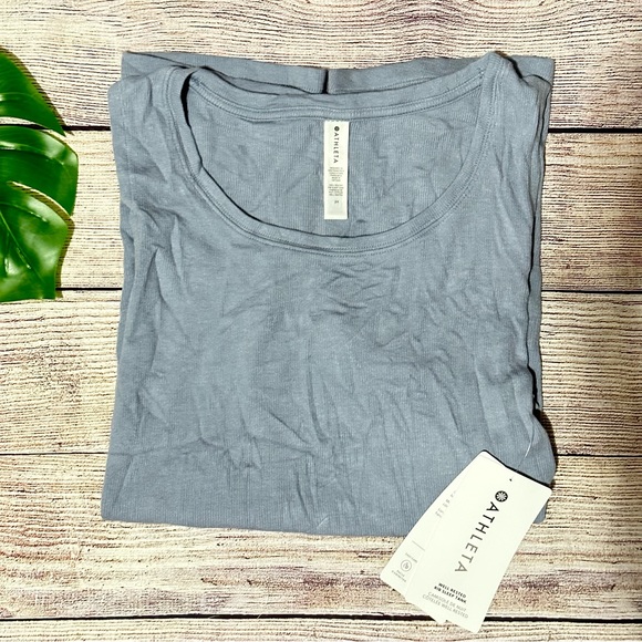 Athleta Well Rested Rib Sleep Tank Blue Star NEW - Picture 3 of 4